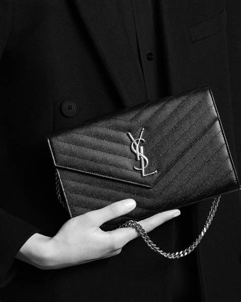 ysl wallet on chain poudre|YSL wallet on chain used.